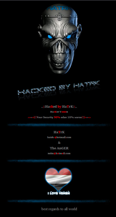 HACKED BY HATRK или Volcano Hacker